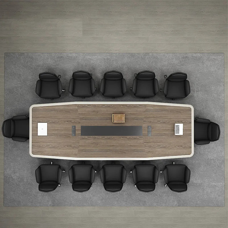 Modern Boardroom Conference Table & Chairs Set for 10-12 people