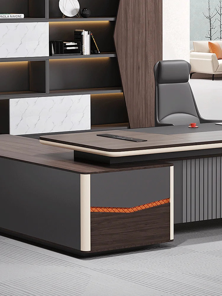 Light luxury boss desk