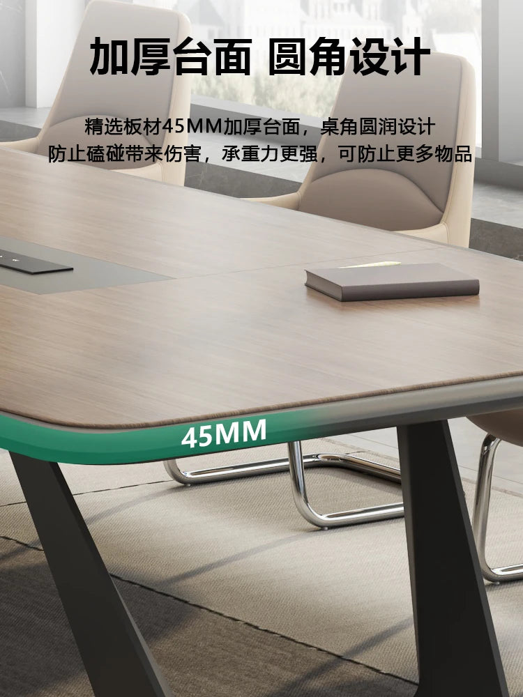 Staff training Modern Long Conference Table & Chair Set