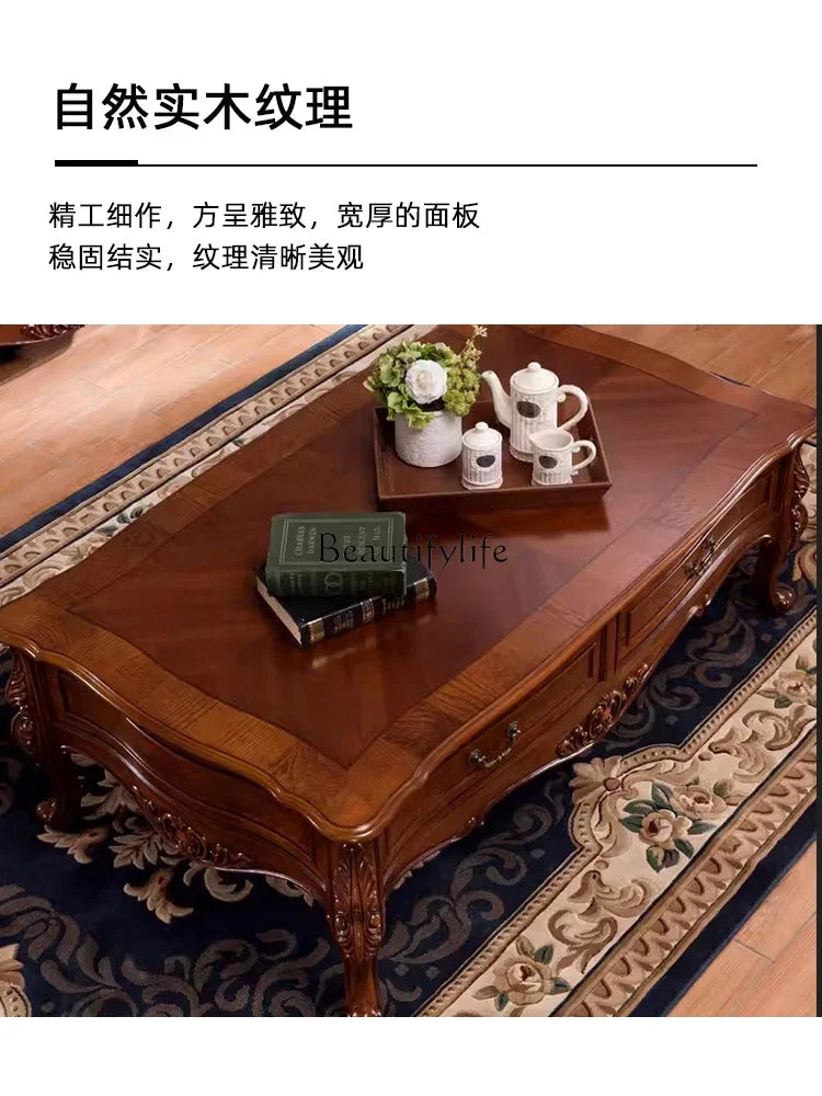 American Retro Solid Wood Coffee Table