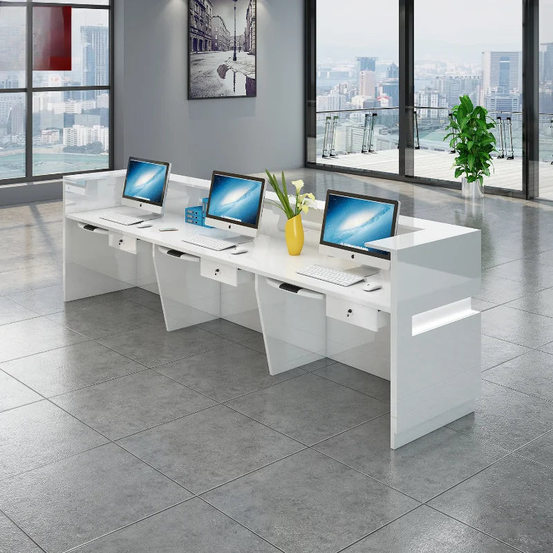 Modern Reception Desk and Long Counter for Beauty Centers