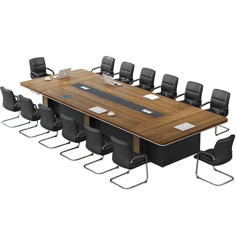 Modern Long Executive Conference Table & Chair Set