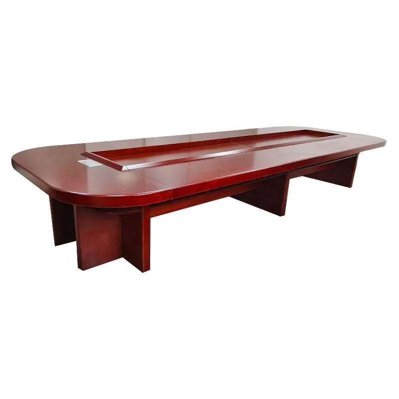 Oval business conference table