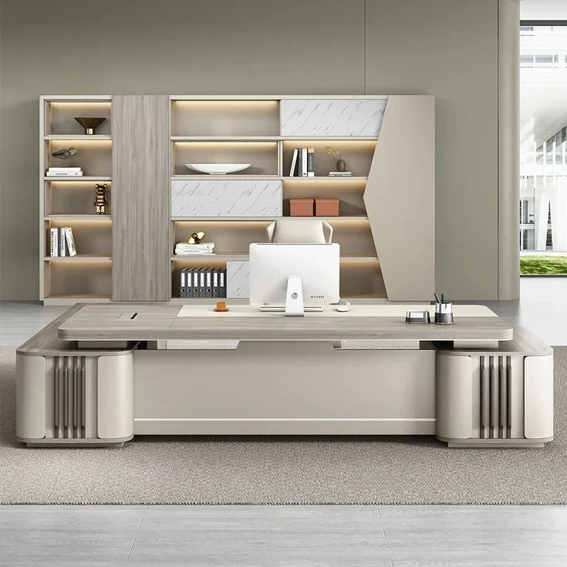 Fashion Light Luxury Boss Desks Simple Office Furniture Modern Manager Desk Single Office Chair Set Home Desktop Computer