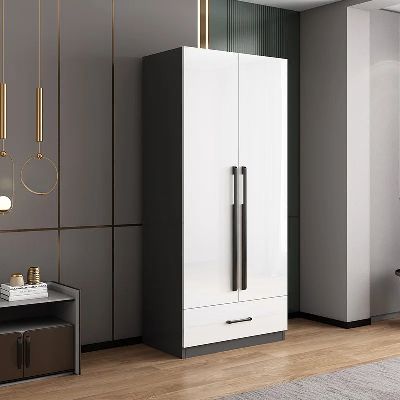 Wooden Handle Wardrobe – Children’s Closet with Drawers, Storage for Bedroom or Apartment