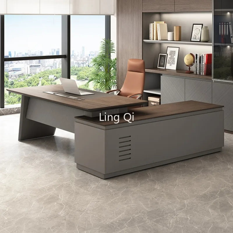 Table For Study Square Dressing Gaming Chair Office Desk Accessories Furniture L Shaped Automatic Computer Boss Tables Setup Tv