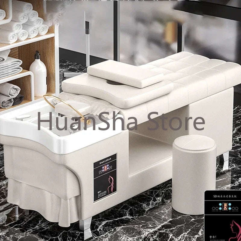 Hairstyle Beauty Shampoo Chair Water Therapy Headspa Shampoo Chair Wash Hair Stylist Chaise Coiffure Salon Furniture LJ50SC