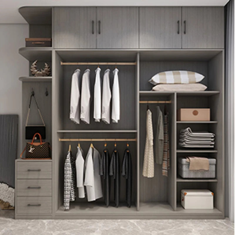 Full Size Apartment Wardrobe Storage Drawer Closet Systems Bedroom Wardrobe Sliding Doors Roperos De Madera Home Furniture