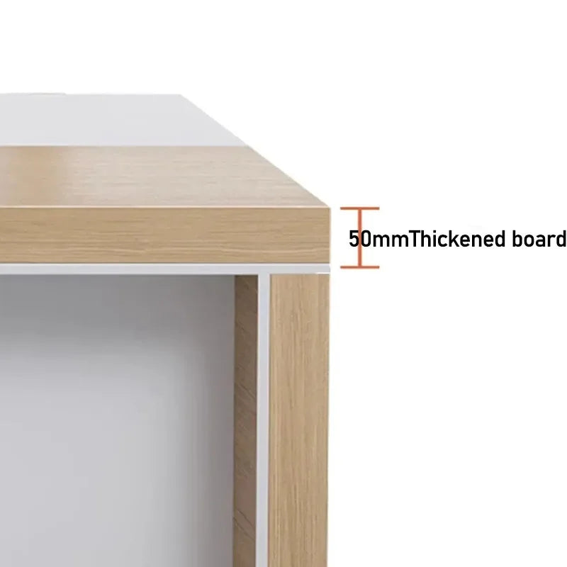 Italian L-Shaped Executive Office Desk with Drawers