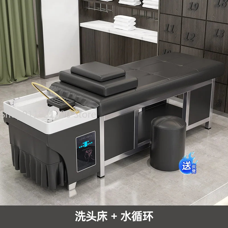 Japanese Shampoo Bed – Comfort Massage with Water Circulation for Hair Therapy and Spa