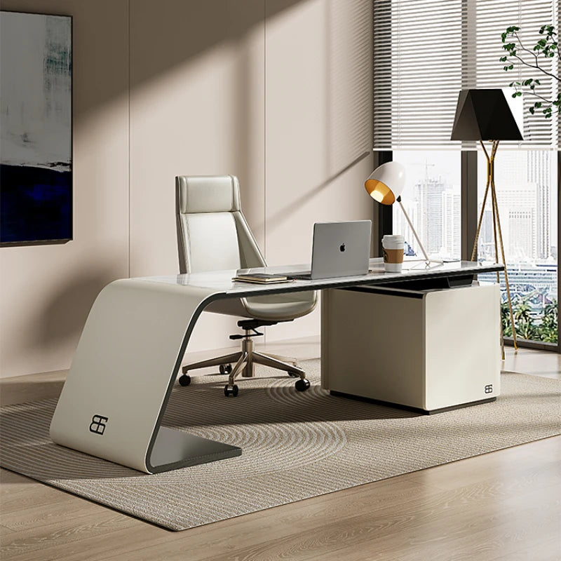 Luxury Wide Computer Desks Laptop Organizer Home Office Desk Study Standing Escritorios De Ordenador Modern Furniture