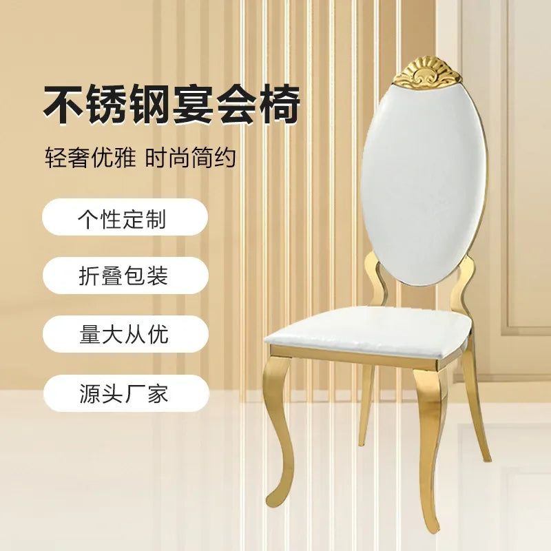 Stainless steel dining chairs: versatile options for hotels, weddings, and home use,