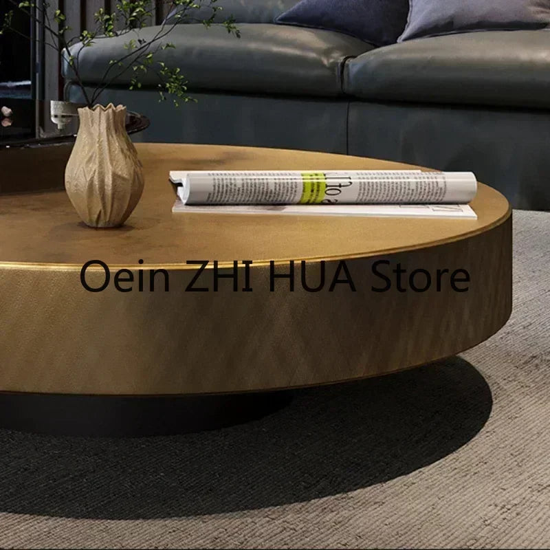 Round Simplicity Coffee Tables Hotel Living Room Design Modern Glass Coffee Tables Tea Luxury Mesa Posta Nordic Furniture QF50CT