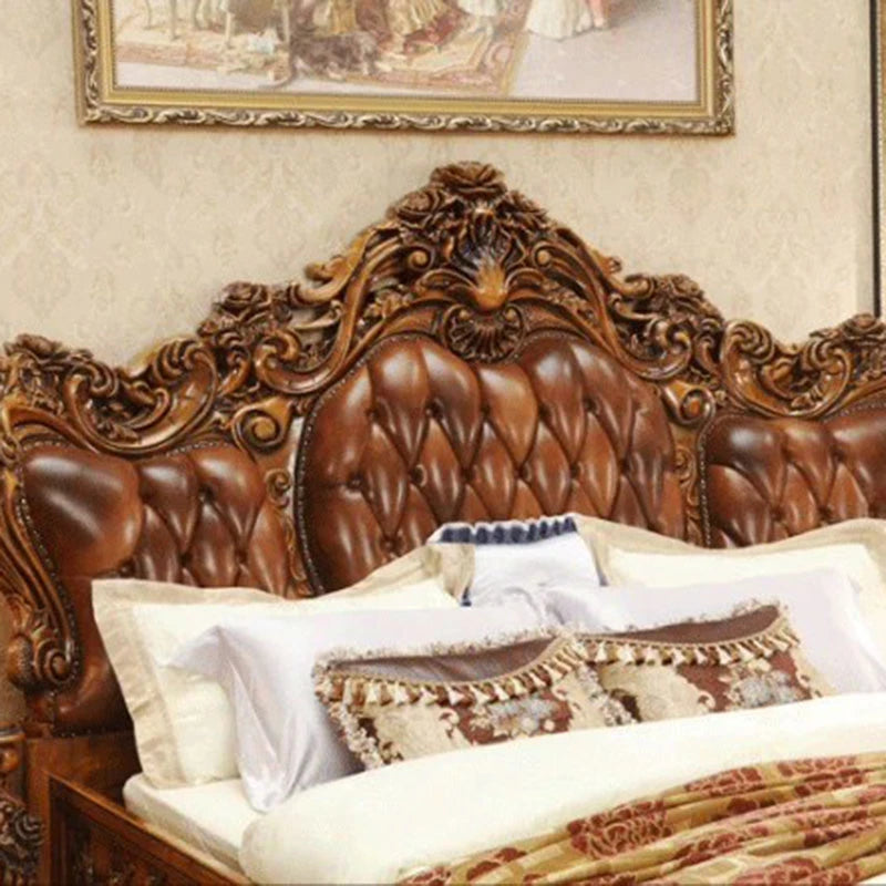 Leg Royal King Double Bed European High End Bedroom Frame Double Bed Kids Girl Sleeping Letti Matrimoniali Home Furniture