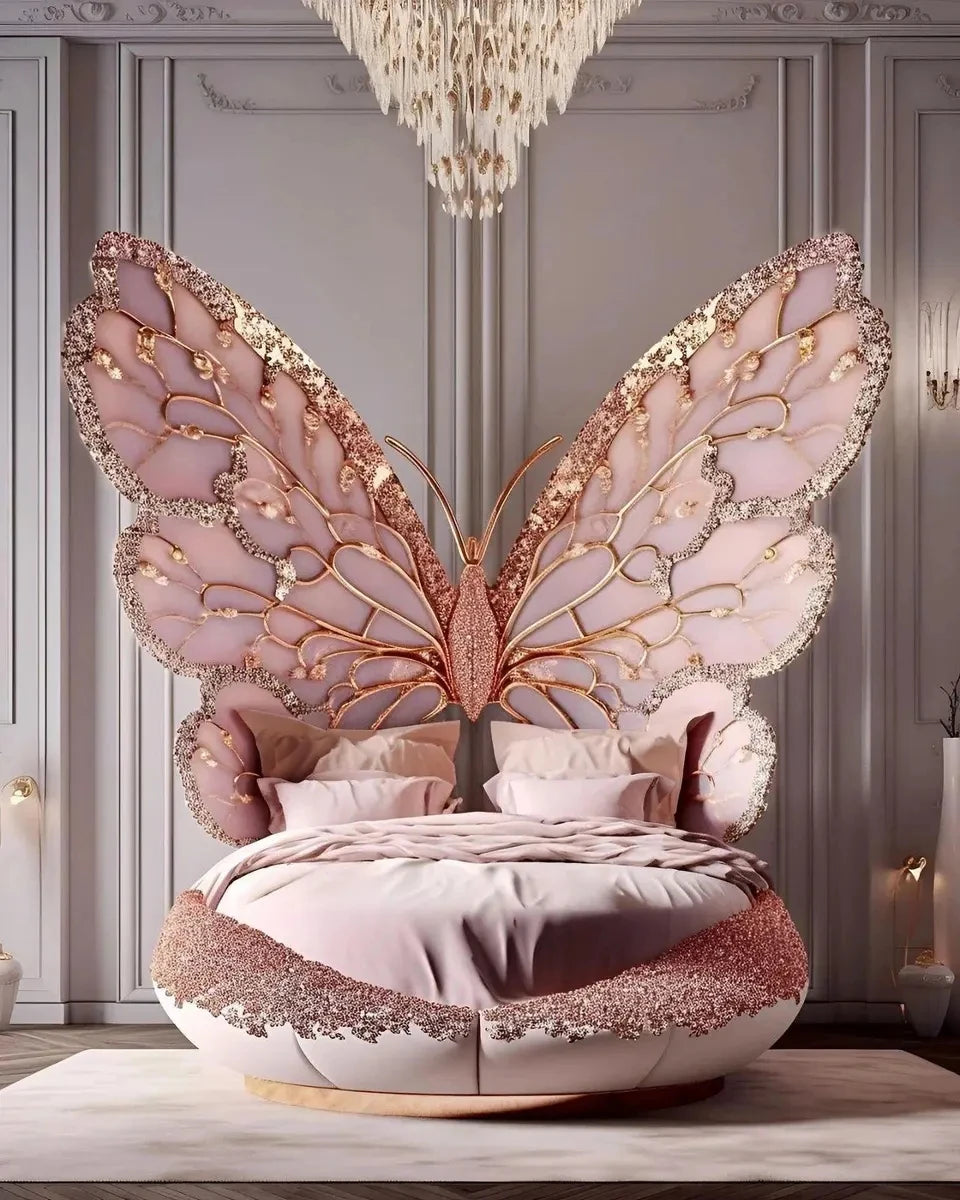 Modern Simple Light Luxury Butterfly Bed – Creative Teen Bed for Boys and Girls.