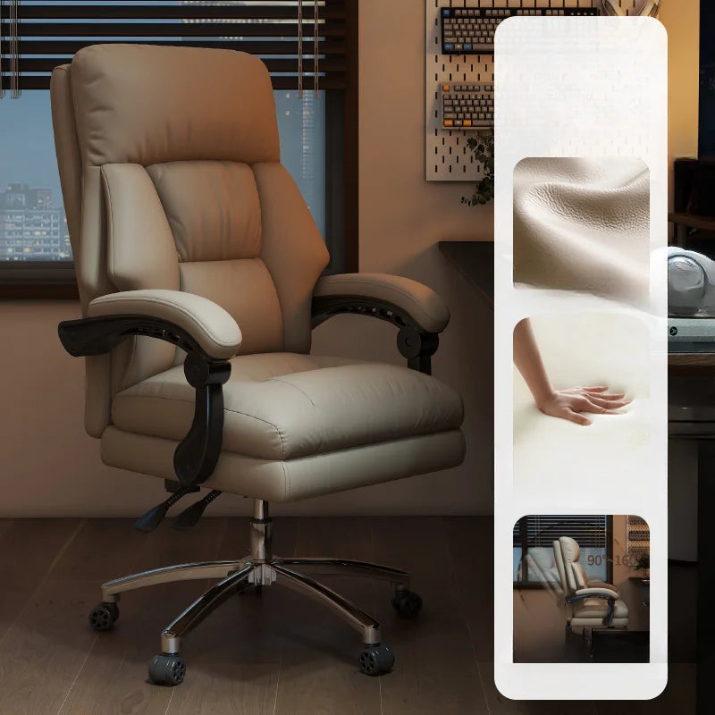 Low Price Lazy Office Chair With Footrest Comfy Gaming Computer Chair Modern High Back Executive Chaise Bureau Office Furniture