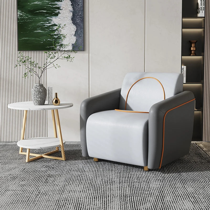 Single Bedroom and Living Room Armchair in PU Leather