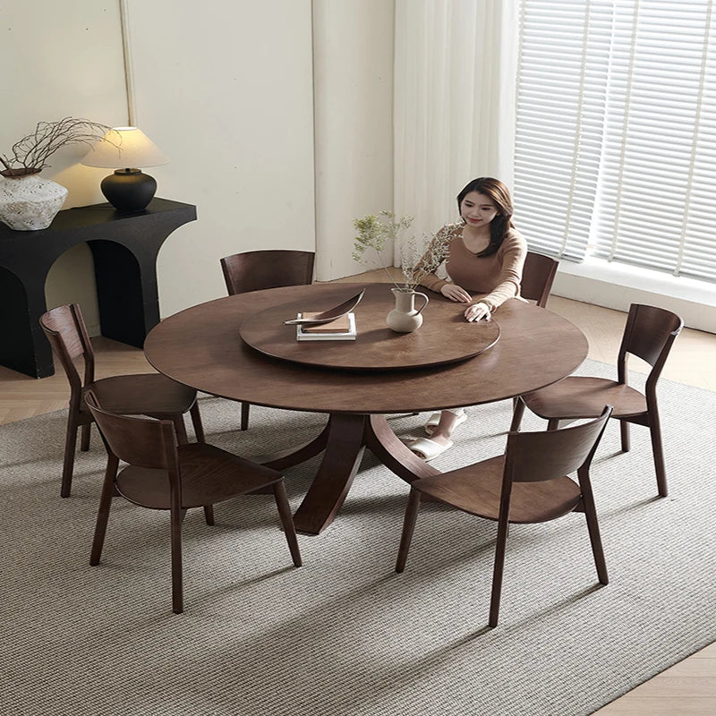 Modern Entrance Table and Dining Set – Solid Wood Round Table