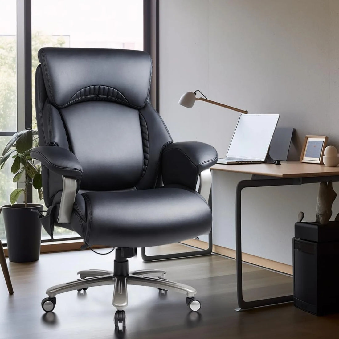 US Big and Tall Office Chair 500lbs-Heavy Duty Ergonomic Computer Chair with Extra Wide Seat, High Back Executive Large Desk