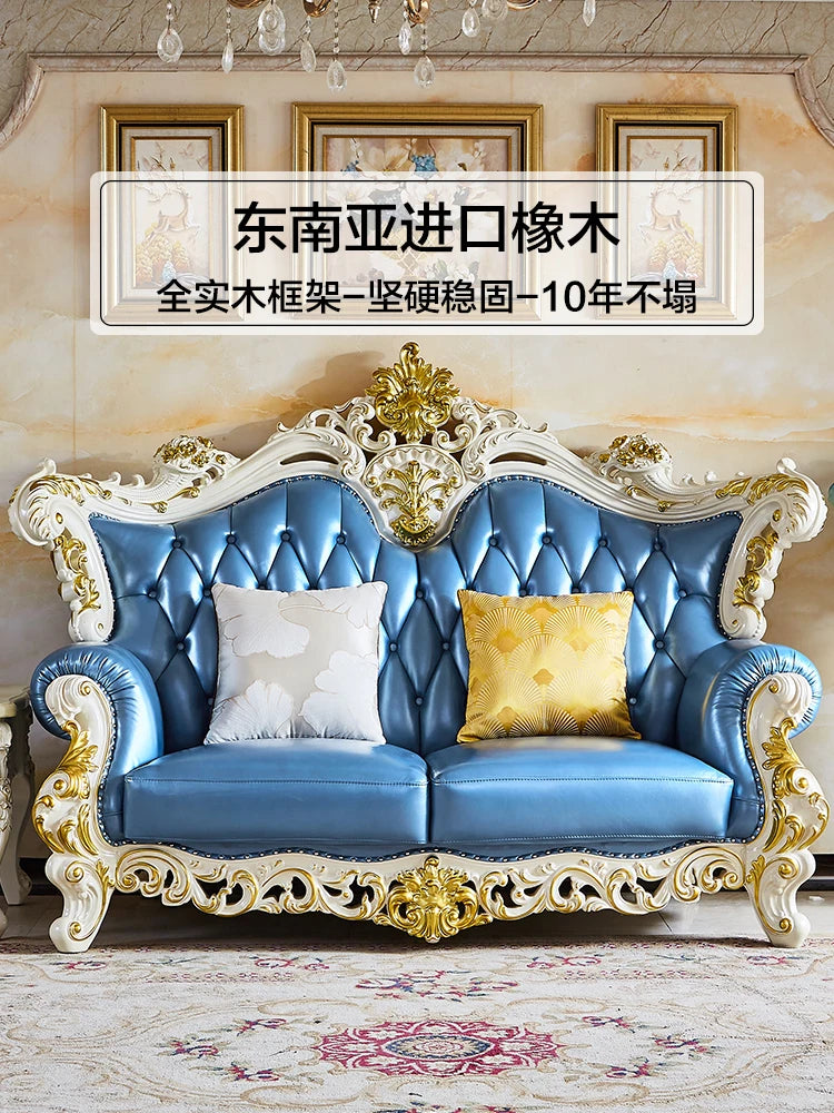 European Genuine Leather Sofa 123 Combo – Premium Luxury Headfloor Cowhide