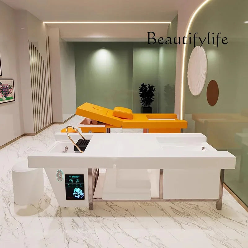 High-End Beauty Salon Special Electric Shampoo Massage Couch Massage Head Therapy Water Circulation Steaming Bed