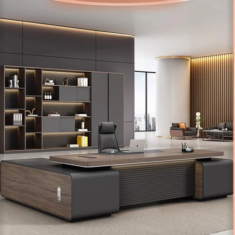 Executive desk for office— use for study, gaming, and work with a corner table design.