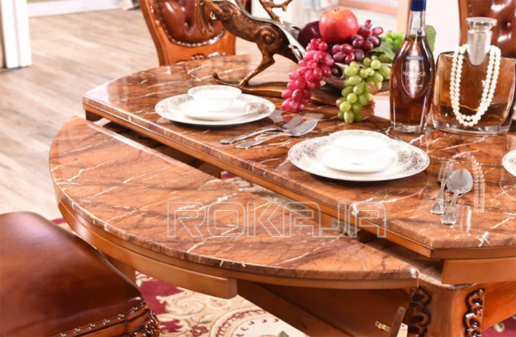Classic European Style Folding Dining Table Set