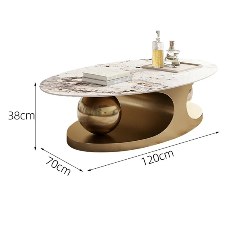 Luxury Marble Coffee Table – Stylish Book and Dressing Table