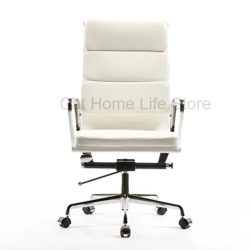 Leather office chair with high/low back
