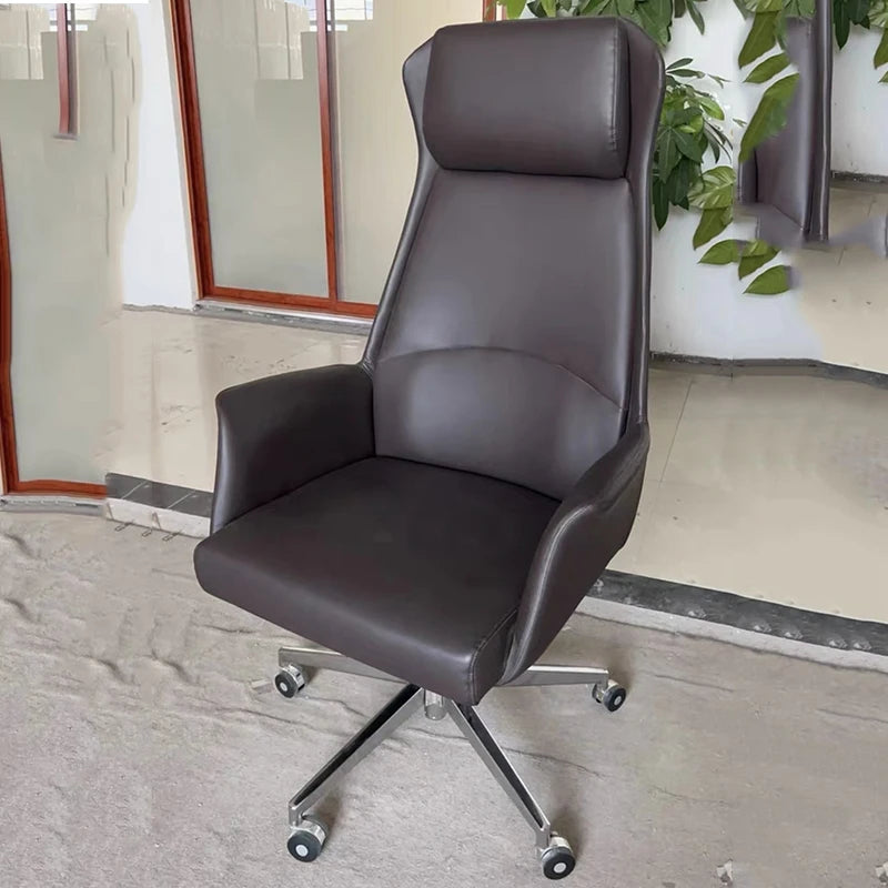 Swivel Office Chair – Designer Gaming Chair with Luxury Orange Backrest