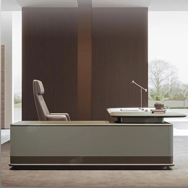 Luxury L-Shaped Corner Desk, Standing Office Desk, Console Setup, Scrivania, Gaming Furniture