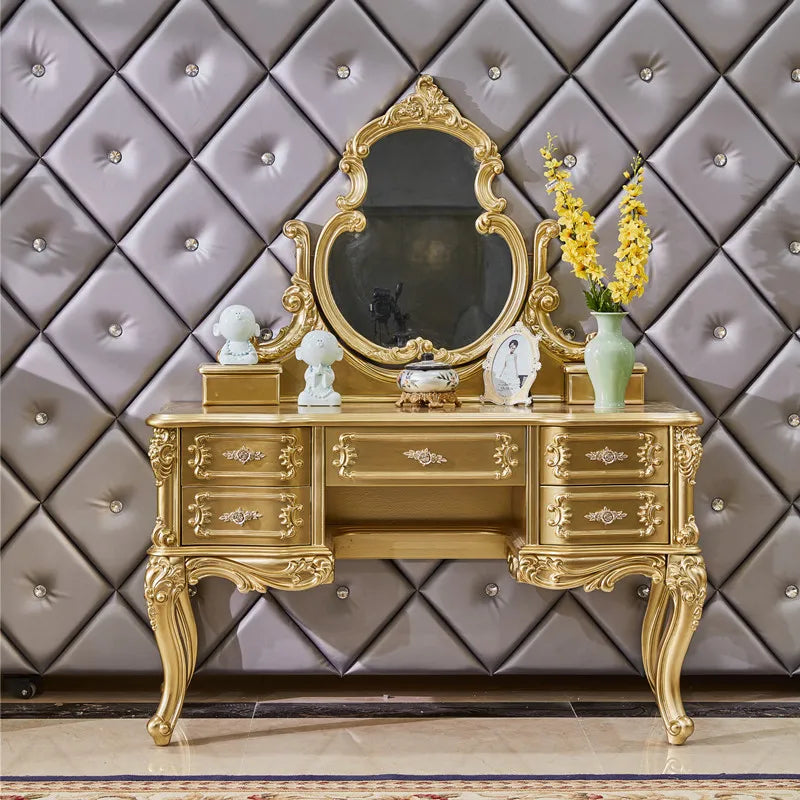 European Villa Furniture: American-Style Bedroom Vanity Mirror