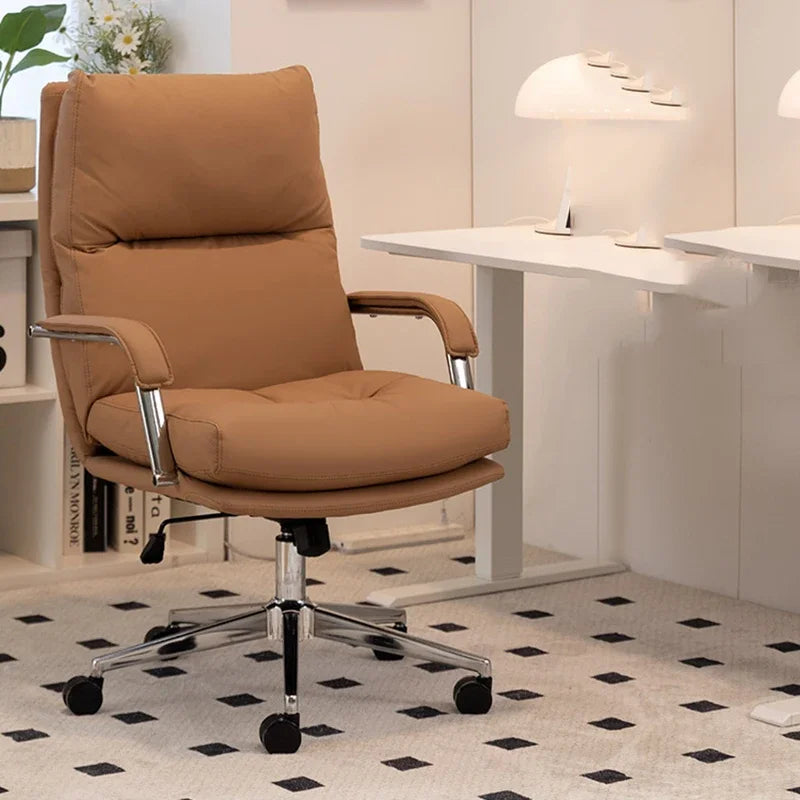 Luxury Ergonomic Office Chair Throne Salon Leather Designer Lounge Office Chair Nordic Portable Relaxing Stoel office furniture
