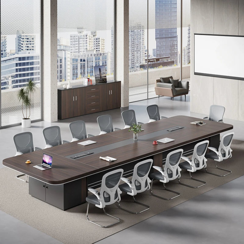 Square Study Conference Table – Simple Design for Laptops and Office Use