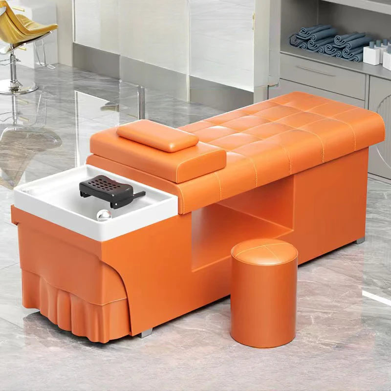 Water Circulation Shampoo Chair Hair Therapy Women Professionals Hairwash Bed Styling Stations Haar Wasch Liege Spa Furniture