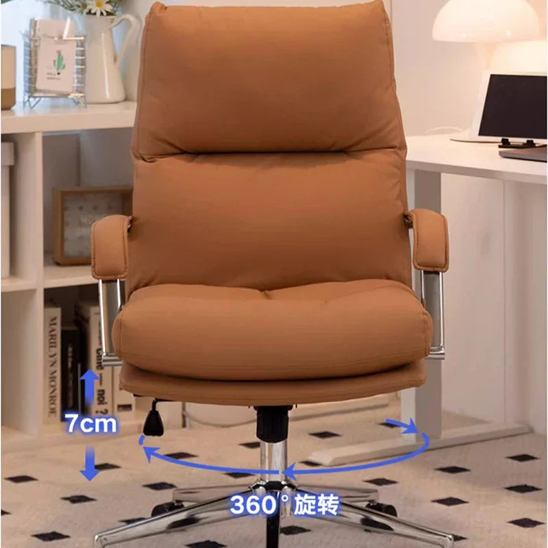 Luxury Ergonomic Office Chair Throne Salon Leather Designer Lounge Office Chair Nordic Portable Relaxing Stoel office furniture