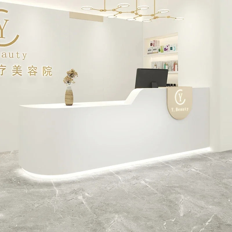 Cash Register Counter and Storage Center for Beauty Salons—Reception Podium