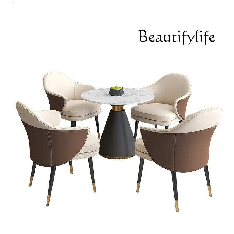 Nordic sales office reception negotiation table and chair combination, western restaurant lounge area one table and four chairs