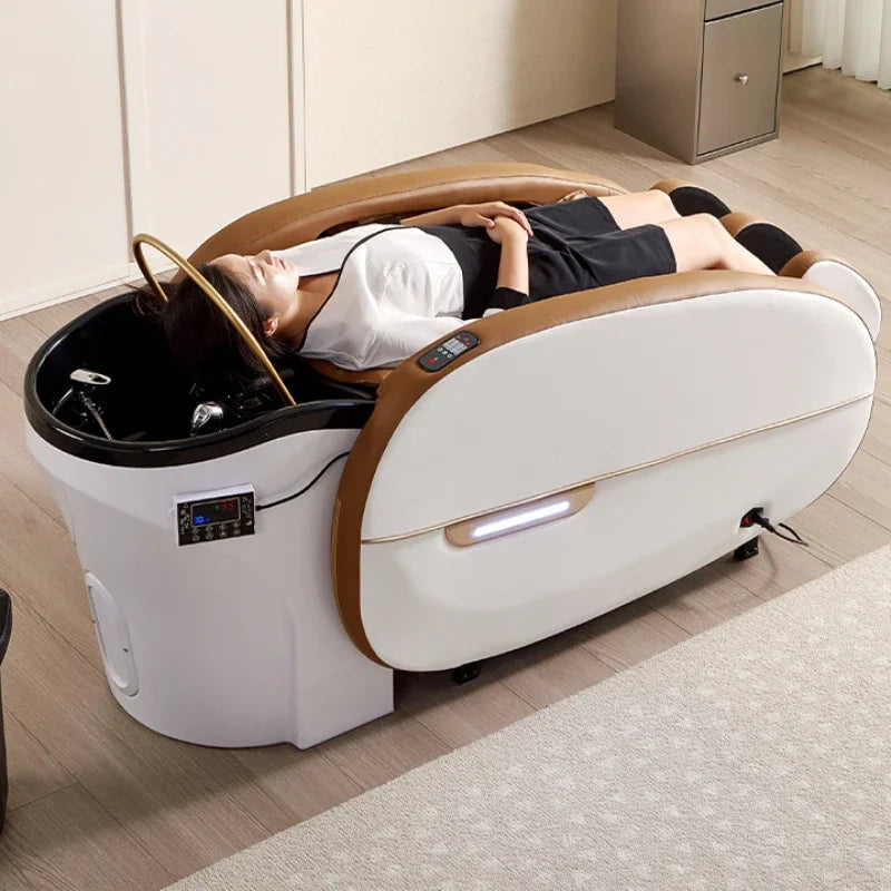 Water Circulation Shampoo Chair Electric Massage Hair Stylist Hairwash Bed Head Spa Lit Lavage De Cheveux Salon Furniture