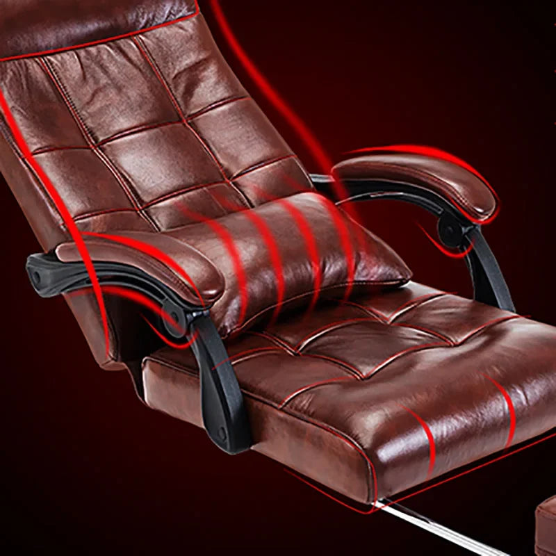 Luxury Gaming Office Chair with Footrest and Wheels