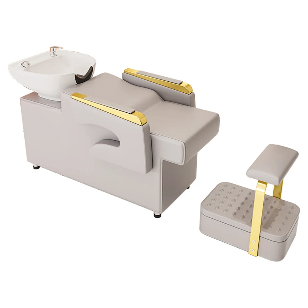 Unique Luxury Shampoo Bed Massage Fashion Modern Simple Shampoo Recliner Ergonomic Nordic Cadeira De Barbearia Salon Furniture