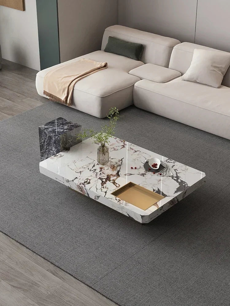 Minimalist Italian Marble Square Coffee Table