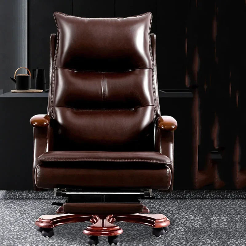 Luxury Computer Armchair: Comfortable Office Chair with Footrest