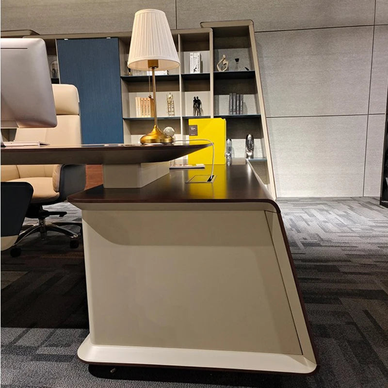 Gaming & Office Desk – Adjustable Height Writing Desk, Study Organizer, and Reception Corner Desk for Home