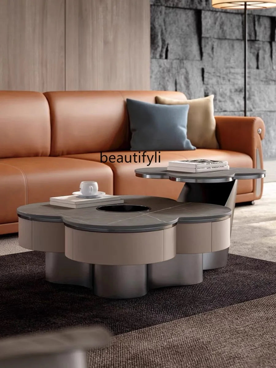 Italian Light Luxury Slate Coffee Table