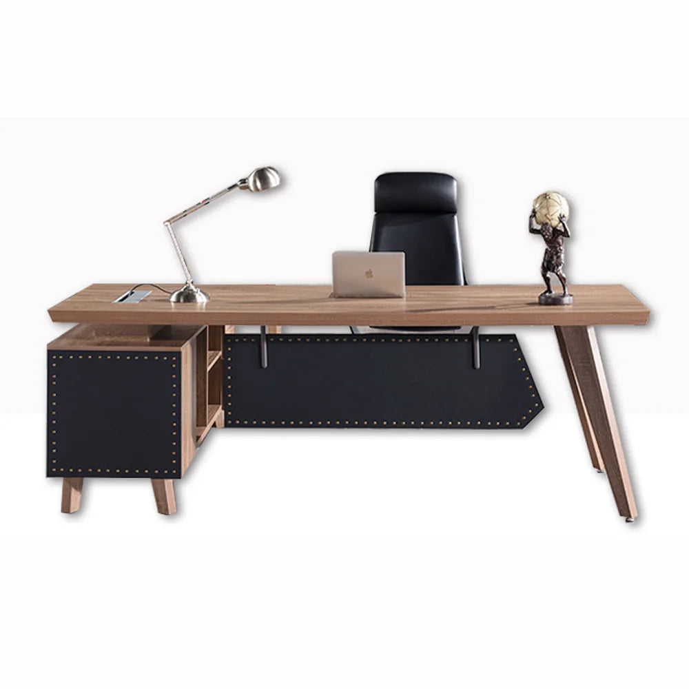 7.2ft Executive Office Desk with Locker & File Cabinet