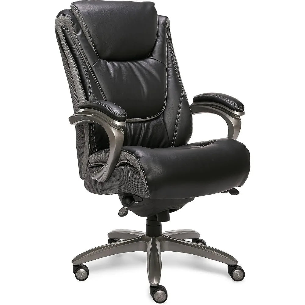 Office Chair, Ergonomic Computer Chairs with Multi-Layer Seat Cushion, Height Adjustable, Faux Leather, Executive Comfort Chair