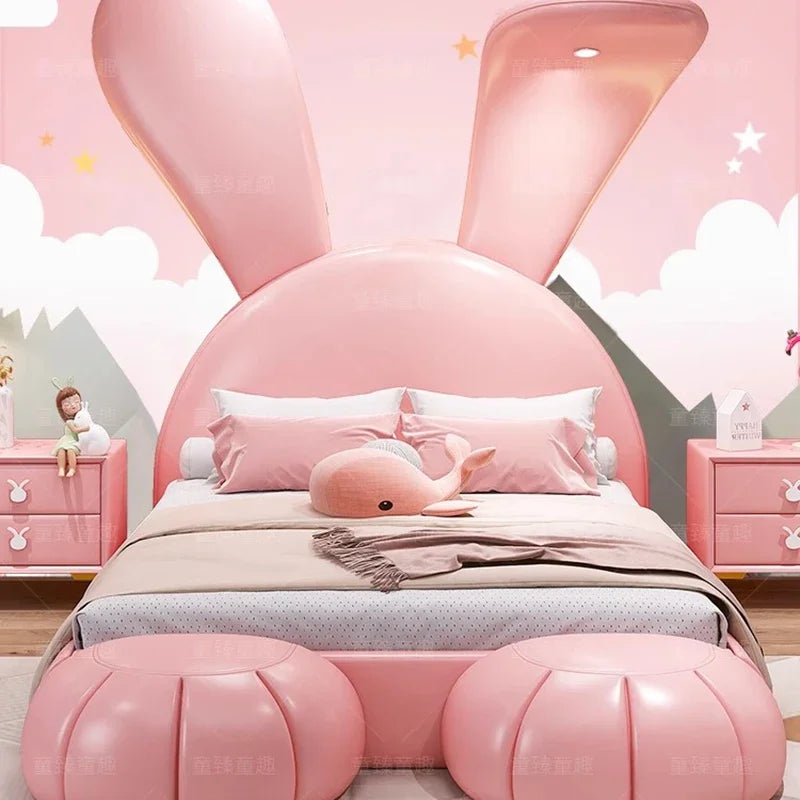 Modern Girls Bed Tatami Design Bedroom Queen King Size Children Bed Princess Sleeping Safe Letto Matrimoniale Unique Furniture