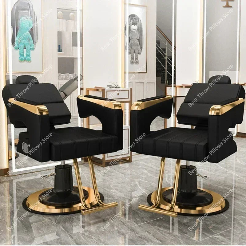 Hairdressing Swivel Barber Chairs Recliner Adjustable Hair Cutting Comfort Spa Speciality Sillas Furniture QF50BC