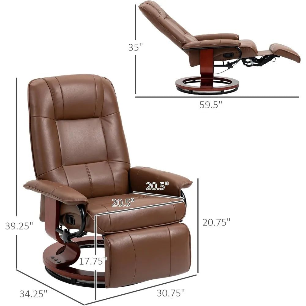 Adjustable Swivel Lounge Chair with Footrest;
